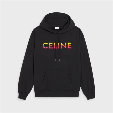 celine loose hoodie in cotton fleece|celine loose hoodie black.